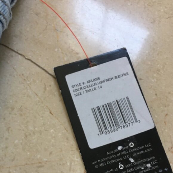 AIRWALK Denim Jeans Women's Size 14 Light Blue Wide Leg - Picture 4 of 8